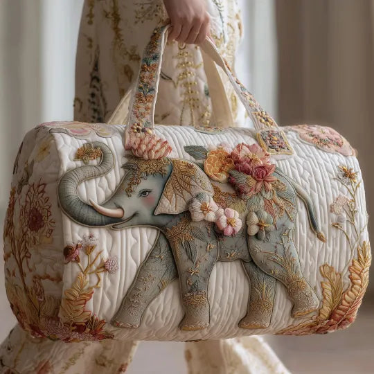 Quilted Luggage – Elephant Design