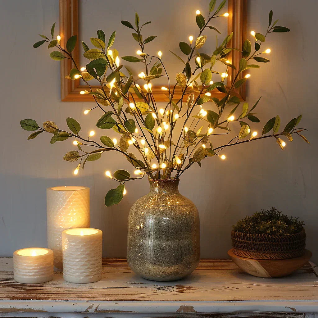 Decorative Candle Olive Branch