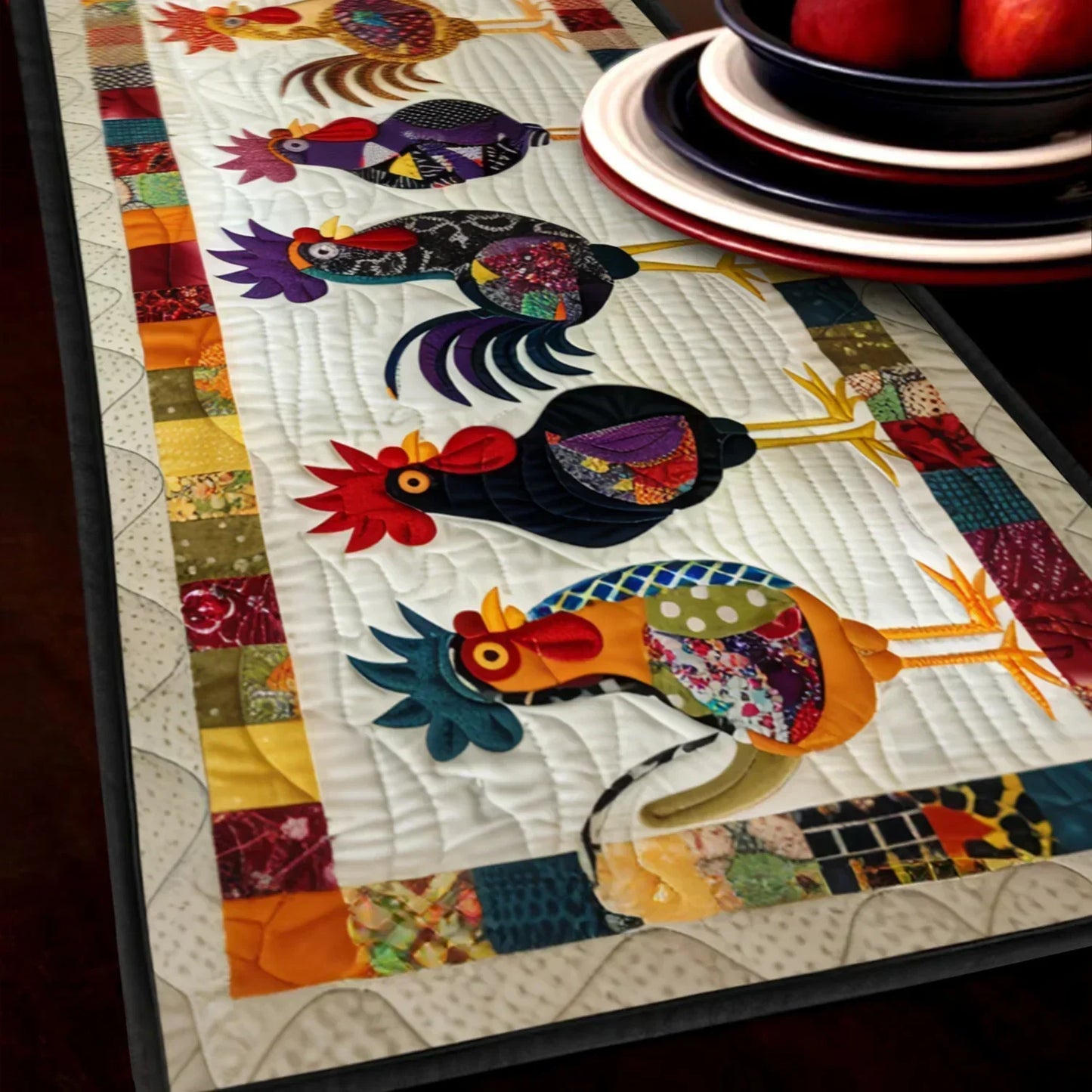 Quilted Tablecloth - Chicken Paradise