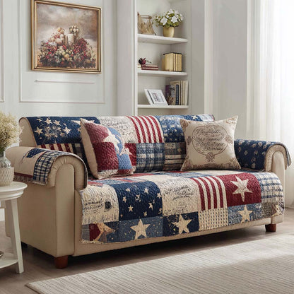 Amerikansk Stil Quiltat Sofföverdrag – Modell NCU0VT373