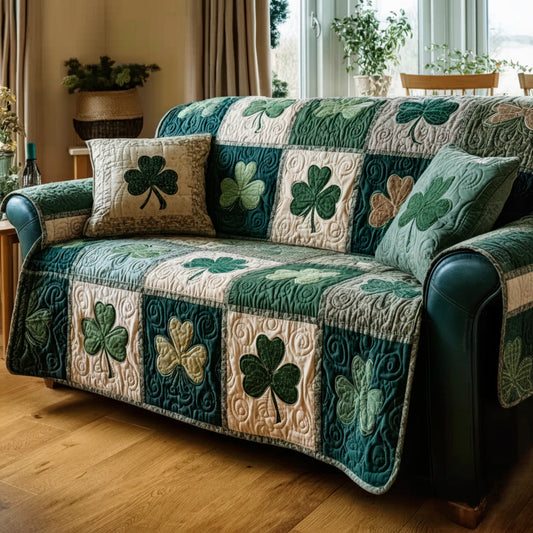 Quilted Sofa Cover – Featuring Vintage Celtic Design NCU0HH1639