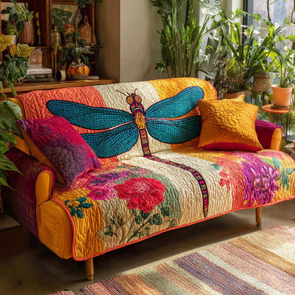 Quilted Sofa Cover – Dragonfly Design NCU0VT326