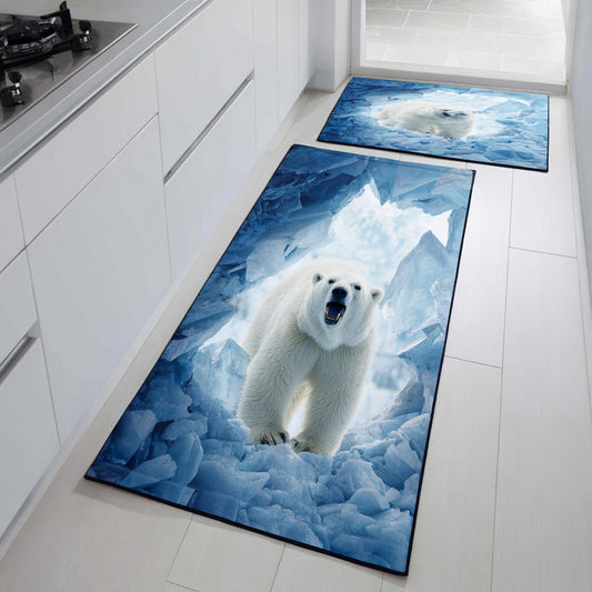 Snöiga Detaljer Kökmatta – Halkfri Vinterdesign NCU0TD1419