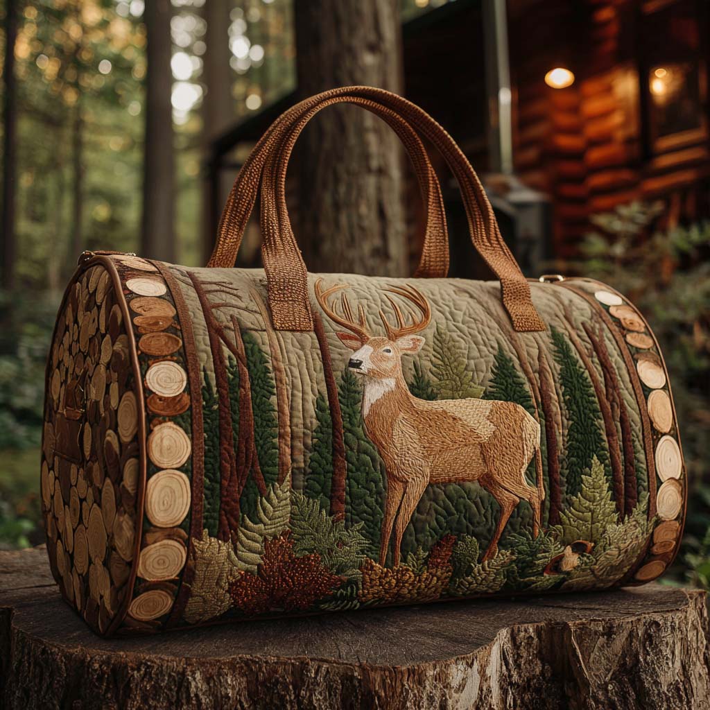 Quilted Travel Bag – Autumn Deer