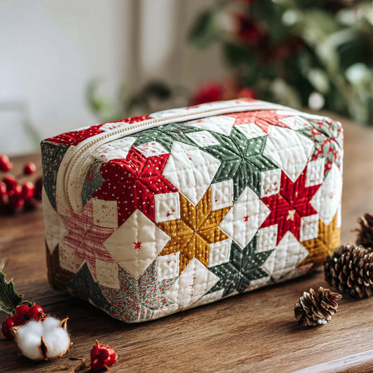 Quilted Cosmetic Bag with Country Star Design NCU0PT9278
