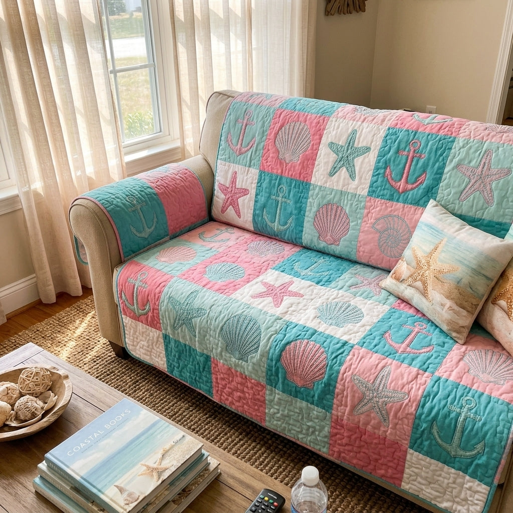 Quilted Sofa Cover – Beach Cottage Design NCU0DV9510