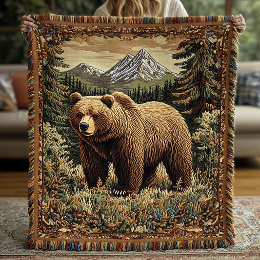 Woven Throw Blanket – Bear Magic Design NCU0DV3910