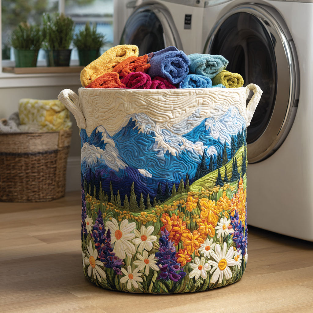Gesteppter Wäschekorb – mit Blumendesign NCU0NTV012