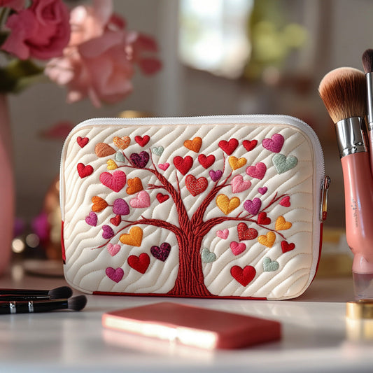 Quilted Cosmetic Bag with Tree of Life Design NCU0DV7896