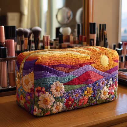 Quilted Cosmetic Bag with Light Pattern NCU0DK10298