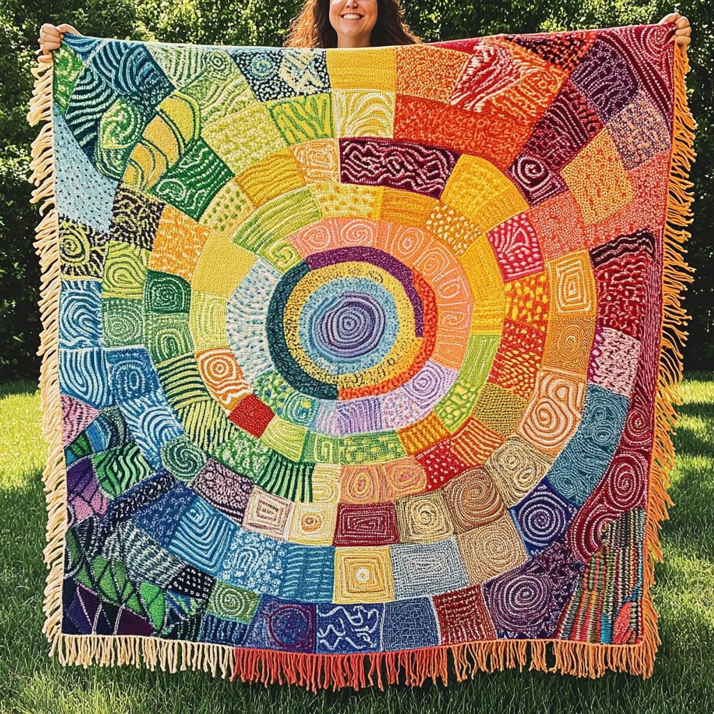 Woven Throw Blanket – Celestial Blaze NCU0PT4928