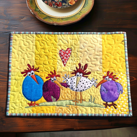 Quilted Table Mat – Chicken Design NCU0VT02