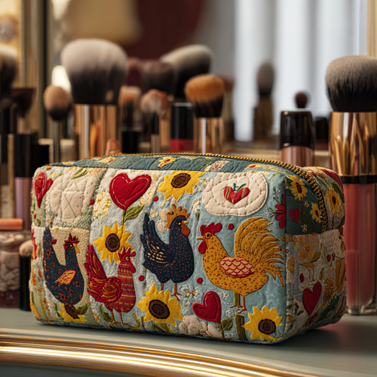 Quilted Cosmetic Bag in Chicken Shape NCU0DK10292