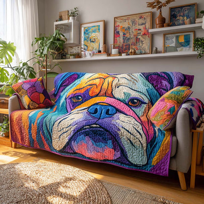 Kvadret Sofabeträck med Bulldog Design – NCU0VT321