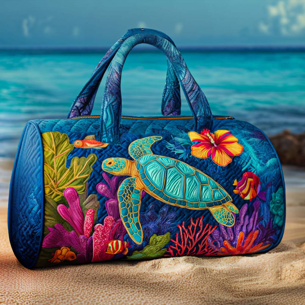 Quilted Travel Bag – Coral Paradise