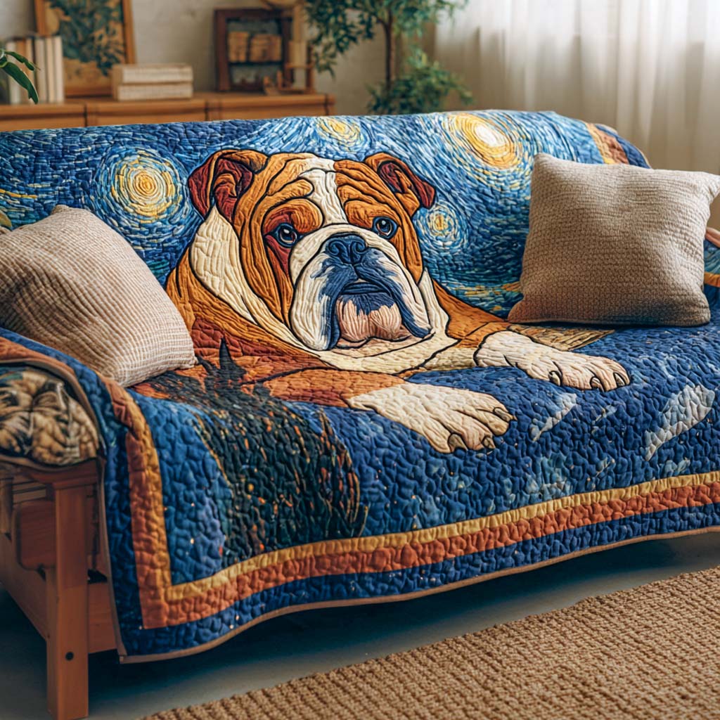 Kvadret Sofabeträck med Bulldog Design – NCU0VT321