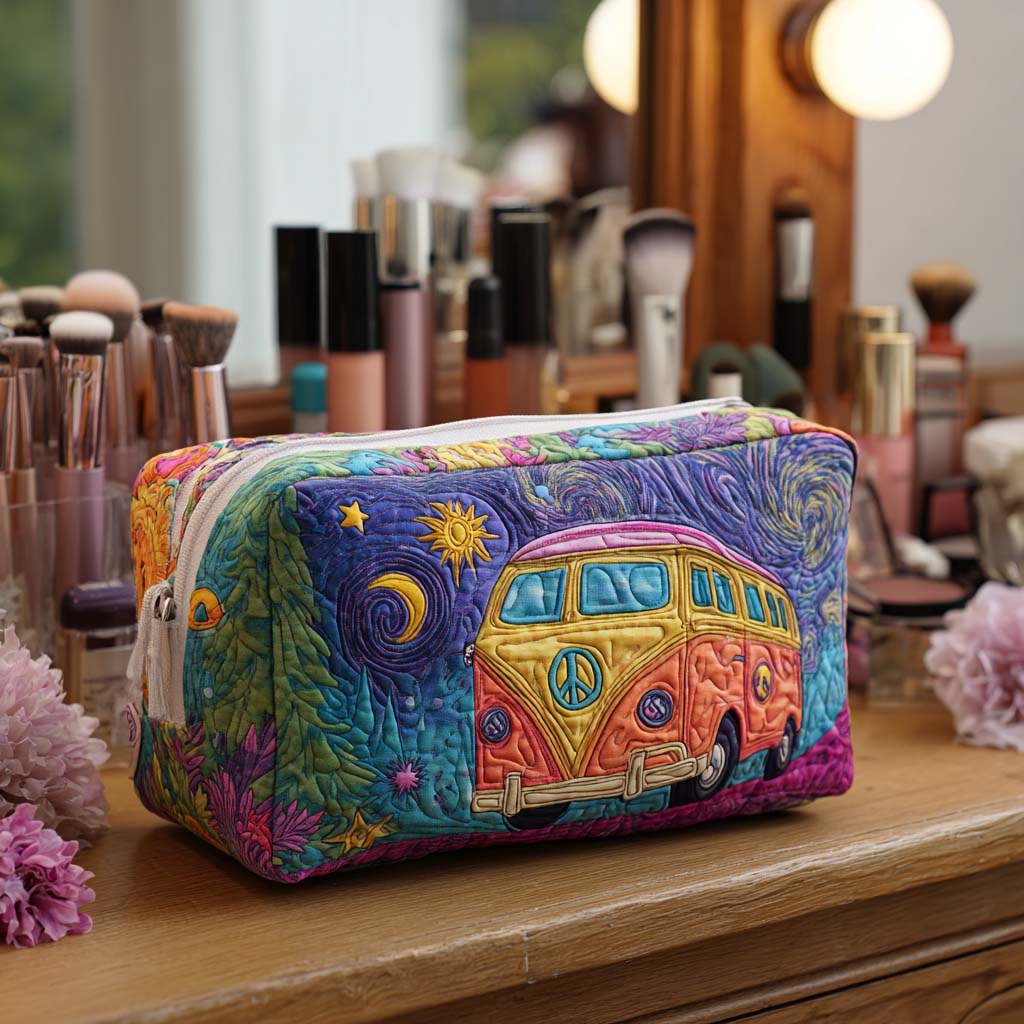 Quilted Cosmetic Bag with Cosmic Journey Design NCU0PT9425