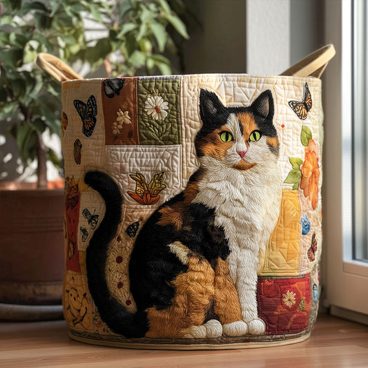 Gesteppter Wäschekorb – mit Katzen NCU0PTT1986