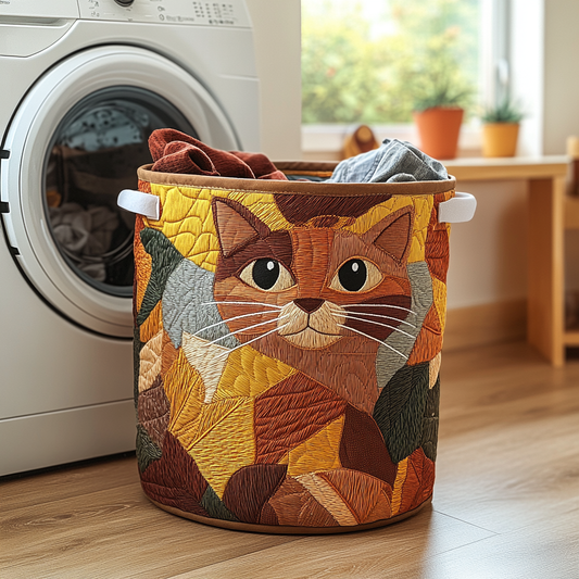 Gesteppter Wäschekorb – mit Katzen NCU0DDK604