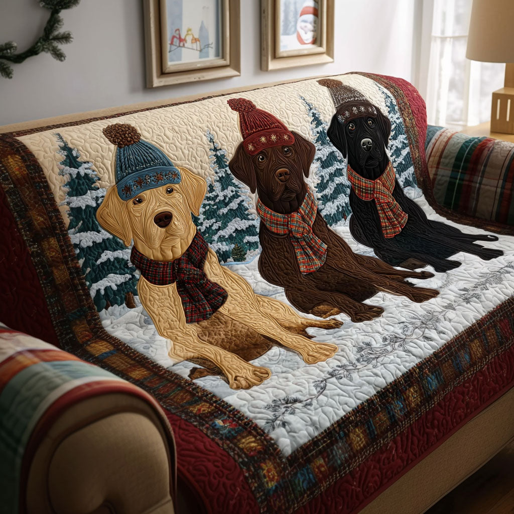Quilted Sofa Cover – Featuring Labrador Retriever Design NCU0VT339