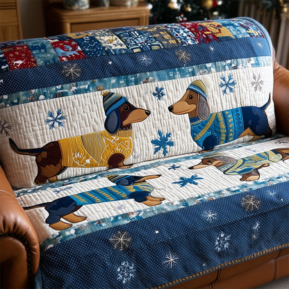 Quilted Sofa Cover – Featuring a Pair of Dachshunds NCU0TH3703