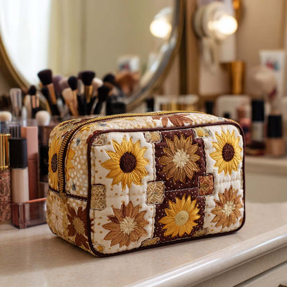 Quilted Cosmetic Bag with Radiant Sun Design NCU0NT10229