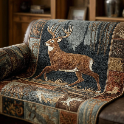 Quilted Sofa Cover – Featuring Deer Design NCU0VT336
