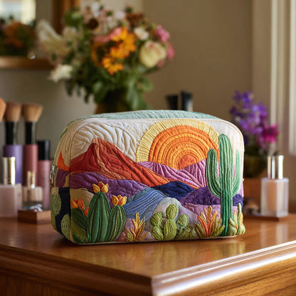 Quilted Cosmetic Bag with Desert Sunrise Design NCU0PT9622