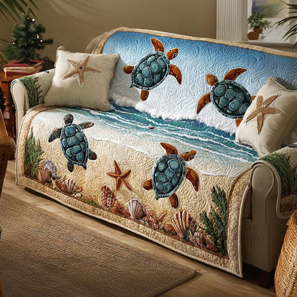 Quilted Sofa Cover – Featuring Turtle Design NCU0VT361