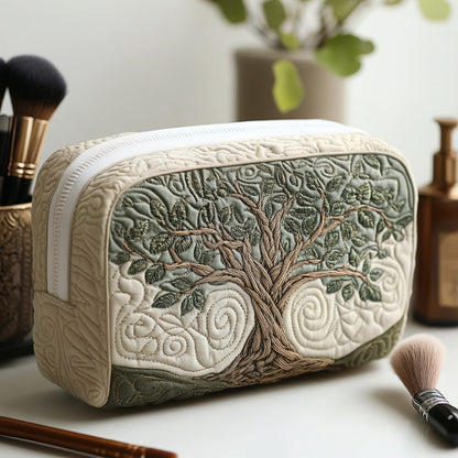 Quilted Cosmetic Bag with Tree of Life Roots NCU0DV7885