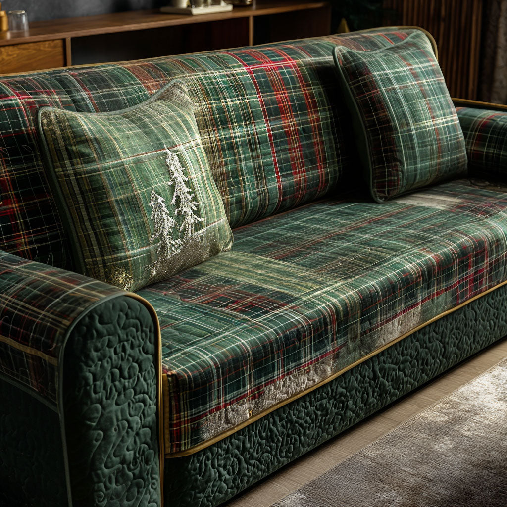 Quilted Sofa Cover – Featuring Ever-Green Plants NCU0PT9770
