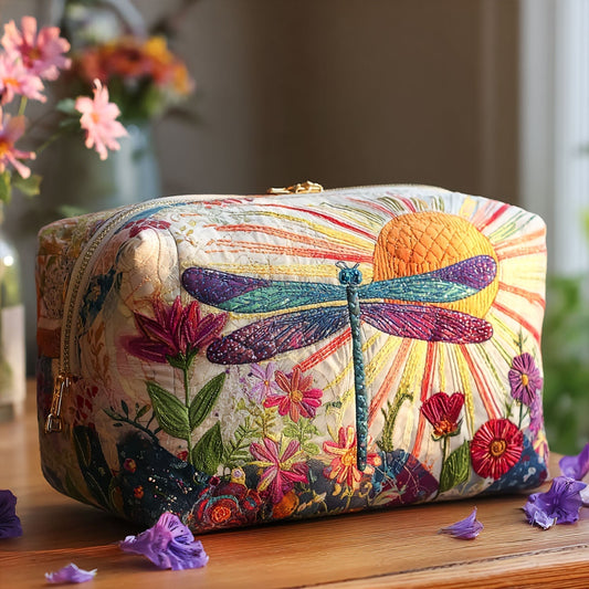 Quilted Cosmetic Bag with Subtle Pattern NCU0PT9340