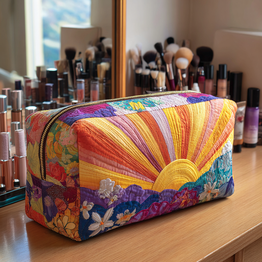 Quilted Cosmetic Bag with Morning Flowers NCU0DK10299