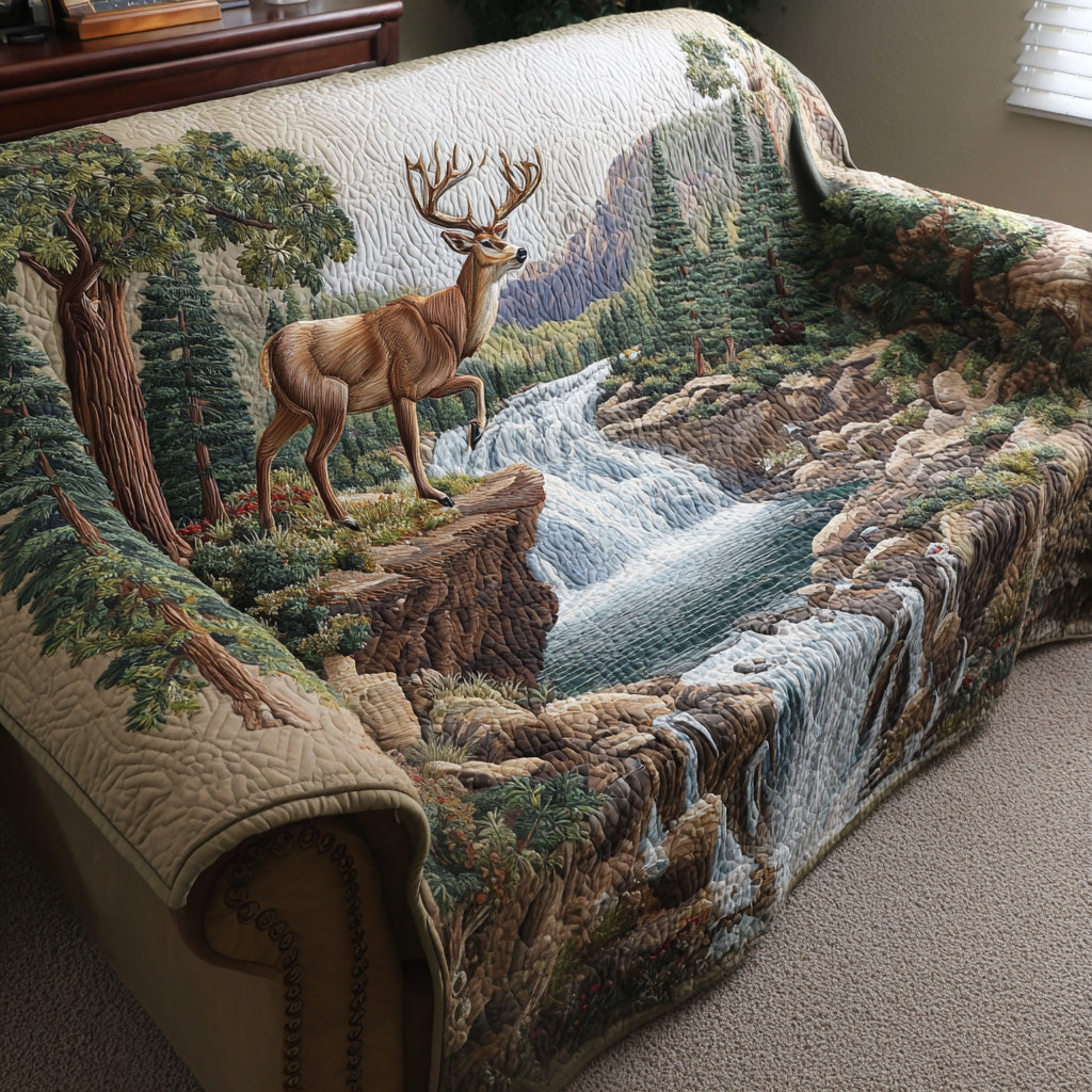 Quilted Sofa Cover – Forest Pattern NCU0VT360