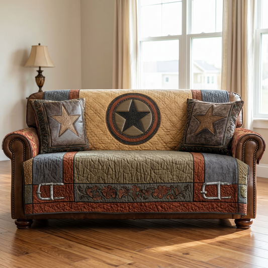 Quilted Sofa Cover – Featuring Texas Star Design NCU0XD2128