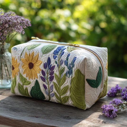 Quilted Cosmetic Bag with Soft Grass Design NCU0PT9255