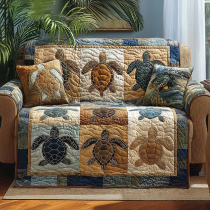 Quilted Sofa Cover – Featuring Turtle Design NCU0VT361