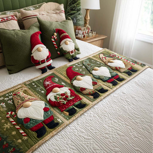 Quilted Bed Runner – Gnome Gathering NCU0NT9603