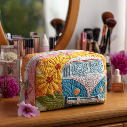 Quilted Cosmetic Bag with Golden Horizon NCU0PT9429