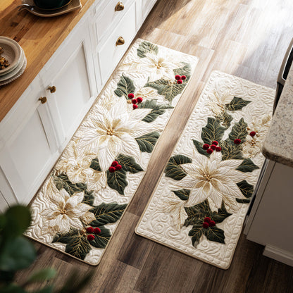 Halkfri Julköksmatta med Vinterblommor – Modell NCU0TD1726