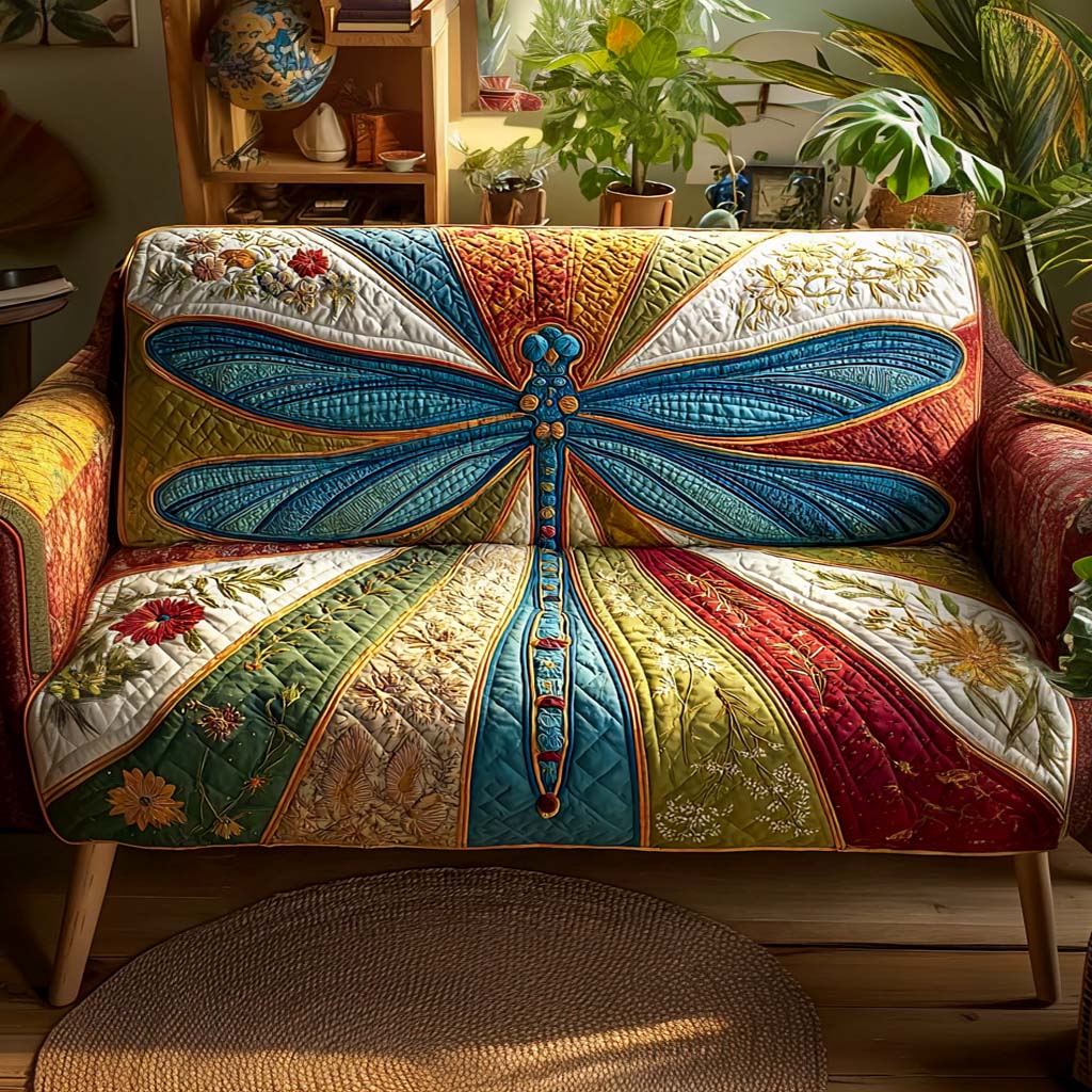 Quilted Sofa Cover – Dragonfly Design NCU0VT326
