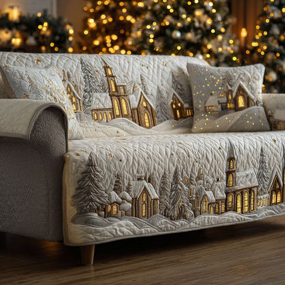 Quilted Sofa Cover – Winter Cabin Design NCU0VT343