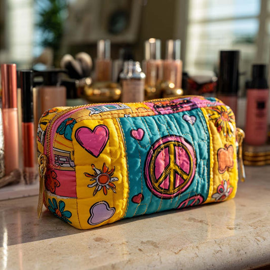Retro Patchwork Quilt Cosmetic Bag NCU0XD875