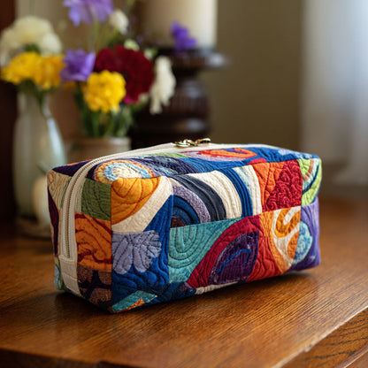 Retro Wave Quilted Cosmetic Bag NCU0PT9289