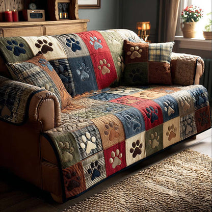 Quilted Sofa Cover – Joyful Print Slipcover for Sofa NCU0NT11190