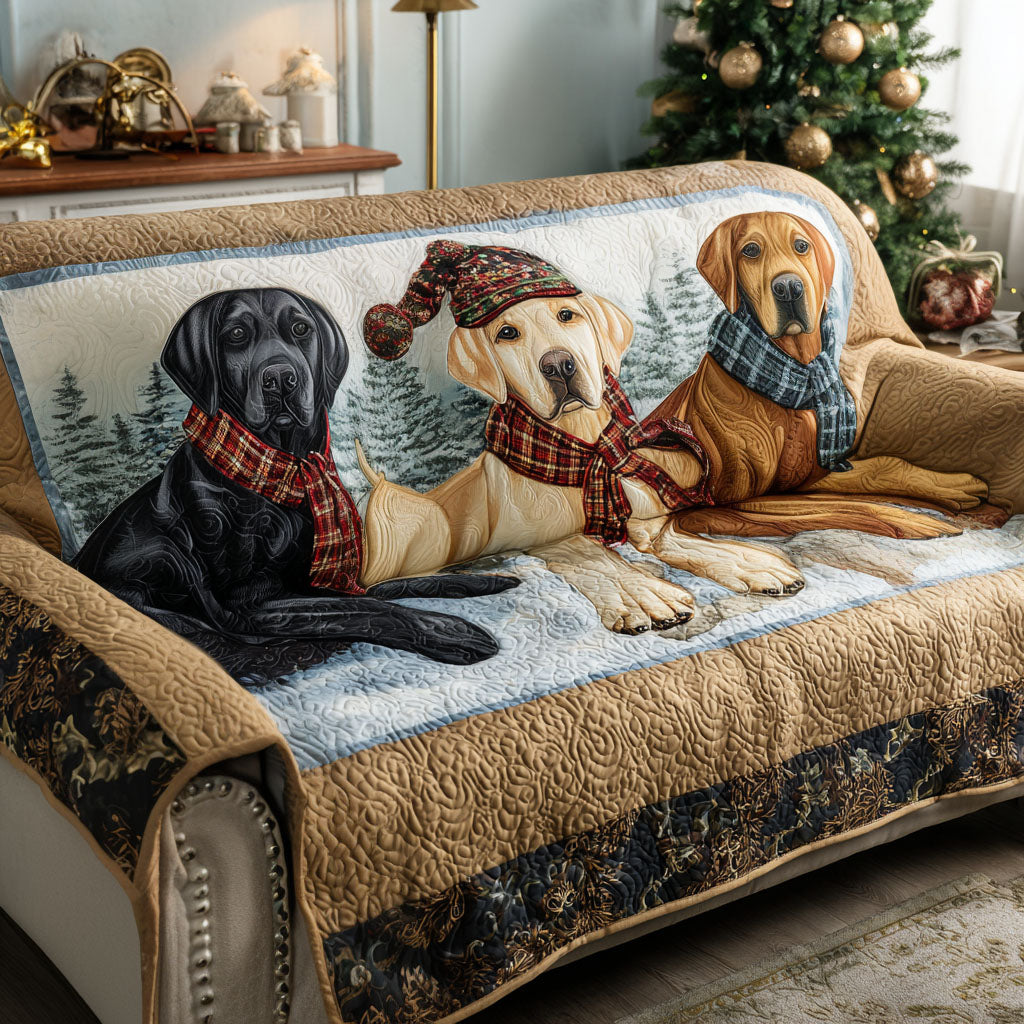 Quilted Sofa Cover – Featuring Labrador Retriever Design NCU0VT339