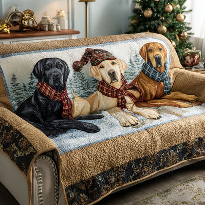 Quilted Sofa Cover – Featuring Labrador Retriever Design NCU0VT339