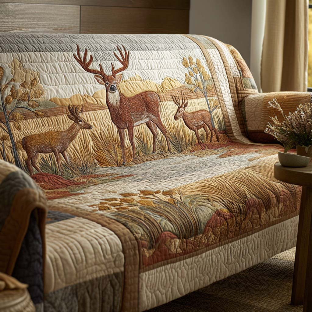 Quilted Sofa Cover – Featuring Hidden Moose Design NCU0NT10826