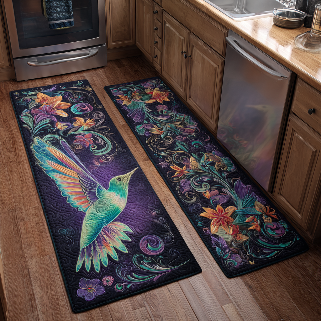Anti-Slip Kitchen Mat – Hummingbird and Flowers NCU0DK11061