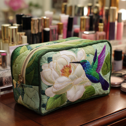 Quilted Cosmetic Bag with Hummingbirds NCU0DK10215